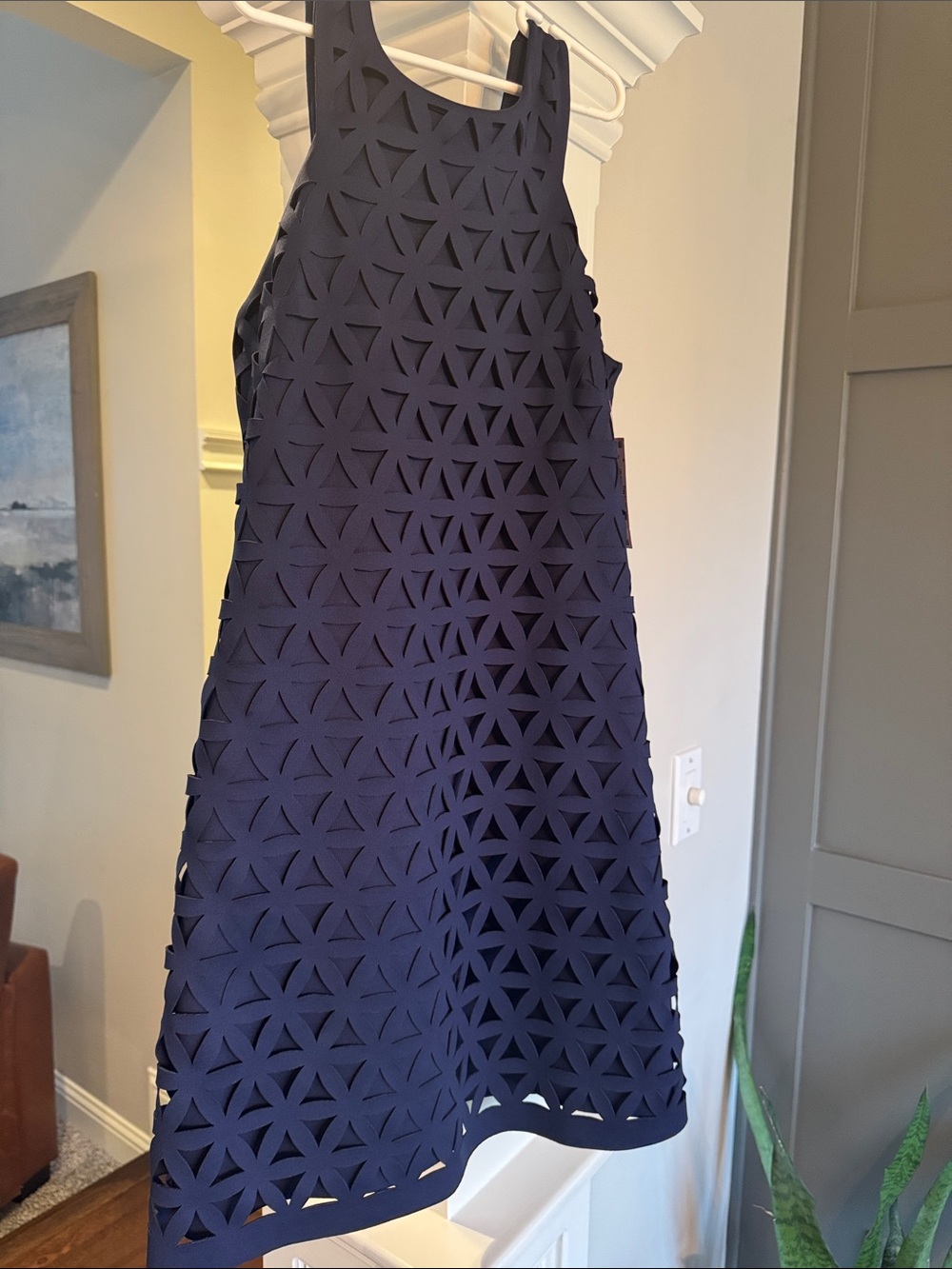 Lilly Pulitzer Navy Laser-Cut Mini Dress